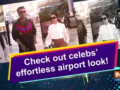 Check out celebs' effortless airport look!