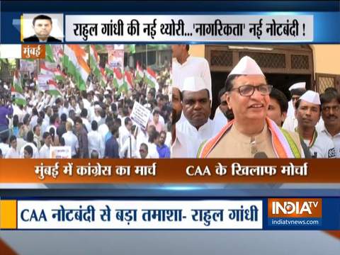 Congress takes out protest rally against CAA, NRC in Mumbai