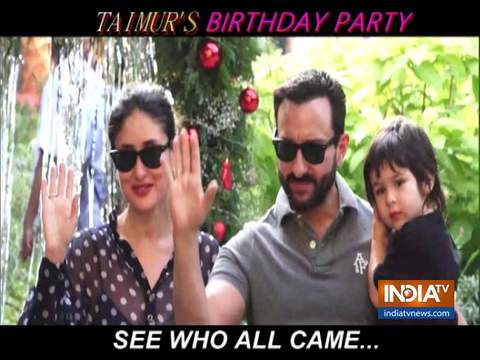 Karan Johar, Riteish Deshmukh and other Bollywood celebs attend Taimur's third birthday bash