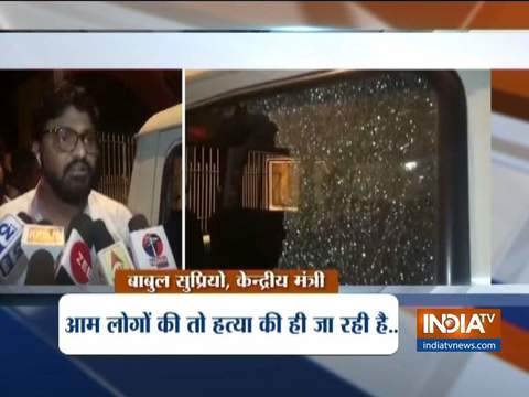 West Bengal: BJP leader Babul Supriyo’s car allegedly attacked by TMC workers