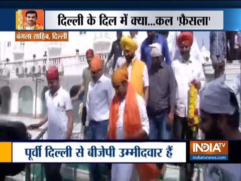 Gautam Gambhir visits Delhi's Bangla Sahib ahead of LS polls