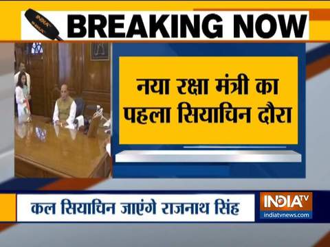 Defence minister Rajnath Singh to go to Siachen tomorrow in his first visit