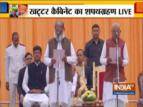 Haryana CM ML Khattar expands cabinet; Anil Vij and 9 other takes oath as cabinet minister