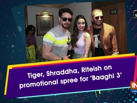 Tiger, Shraddha, Riteish on promotional spree for 'Baaghi 3'