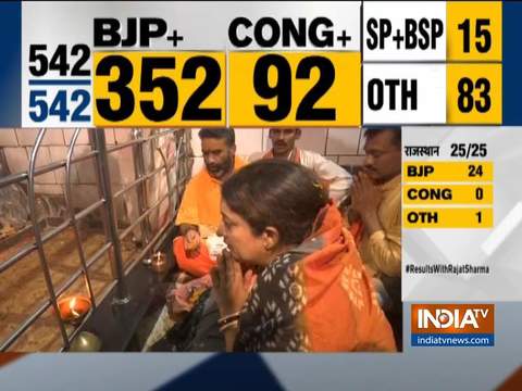 Smriti Irani offers prayers after winning Amethi seat against Rahul Gandhi