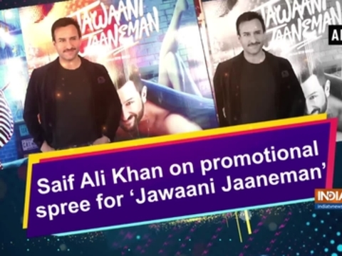 Saif Ali Khan on promotional spree for 'Jawaani Jaaneman'