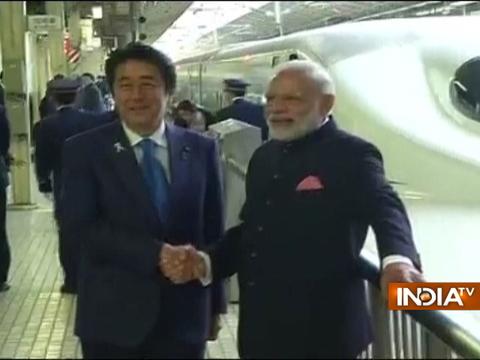 Watch: PM Narendra Modi enjoys bullet train ride with Japan PM Shinzo Abe