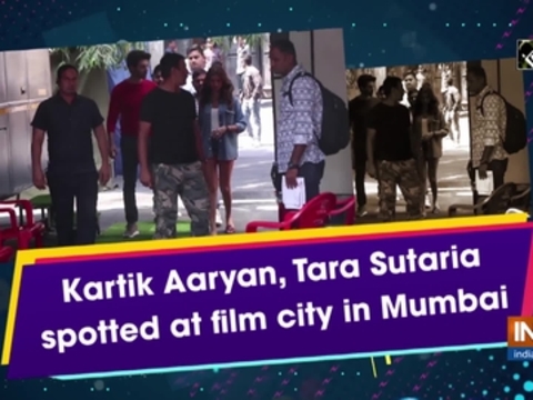 Kartik Aaryan, Tara Sutaria spotted at film city in Mumbai