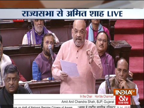 Assam NRC draft: Uproar in Rajya Sabha after BJP president Amit Shah hits back at Congress