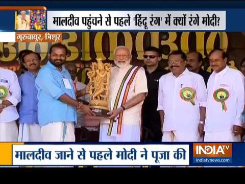 Watch India Tv's report why PM Modi chose to visit Sri Krishna Temple in Thrissur