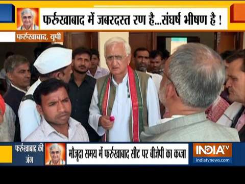 Watch Congress leader Salman Khurshid's political campaign in Farrukhabad, UP