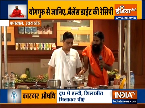 Healthy diet plan by Swami Ramdev for a fit body