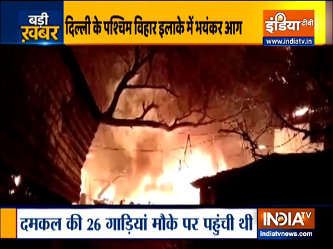 Delhi: Fire breaks out in Slum cluster of Paschim Vihar, no casualty reported