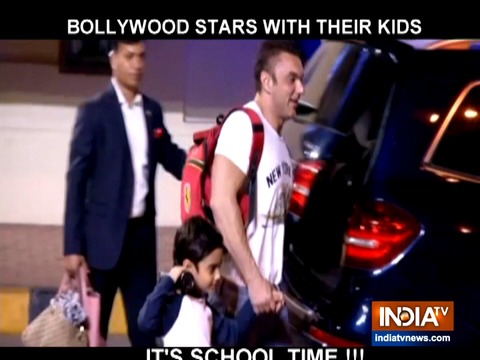 Bollywood stars attend their kids's school function