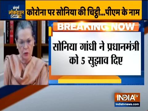 Sonia Gandhi writes to PM Modi, suggests measures to save money to fight COVID-19