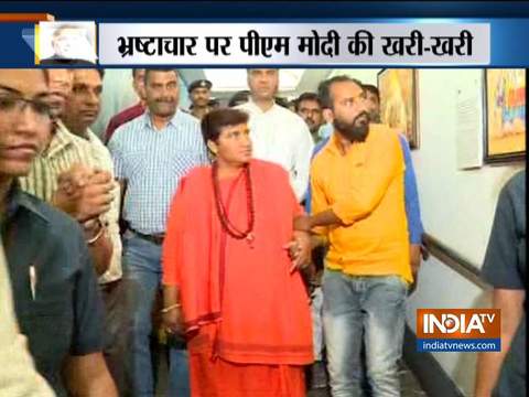 Watch PM Modi respond to questions on Sadhvi Pragya's candidature