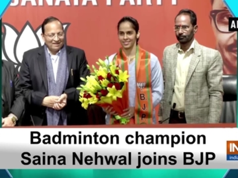 Badminton champion Saina Nehwal joins BJP