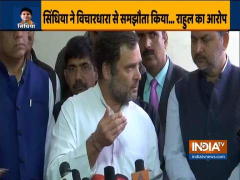 Jyotiraditya Scindia abandoned his ideology, went with RSS: Rahul Gandhi