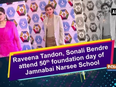 Raveena Tandon, Sonali Bendre attend 50th foundation day of Jamnabai Narsee School