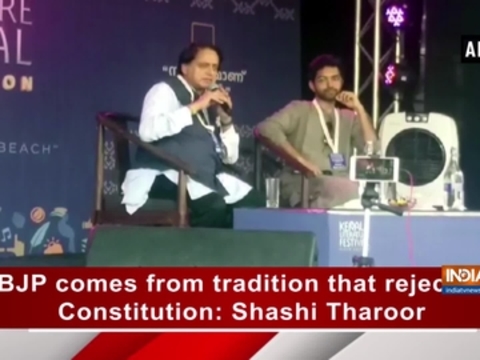 BJP comes from tradition that rejected Constitution: Shashi Tharoor