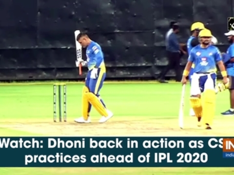 Watch: Dhoni back in action as CSK practices ahead of IPL 2020