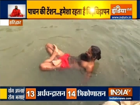 Swami Ramdev on India TV says you can easily perform all pranayam practices in water easily