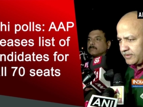 Delhi polls: AAP releases list of candidates for all 70 seats