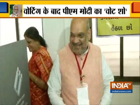 LS Polls 2019: Amit Shah casts his vote in Ahmedabad