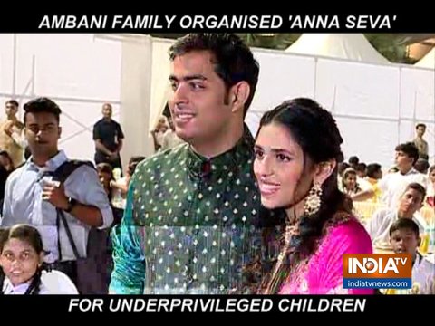 Akash Ambani, Shloka Mehta host Anna Seva