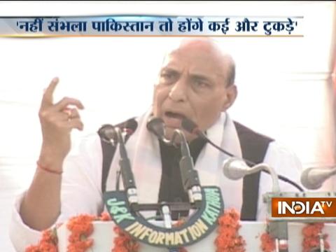 Rajnath Singh attacks Pakistan, says 'our neighbour' is conspiring to divide India on religious lines