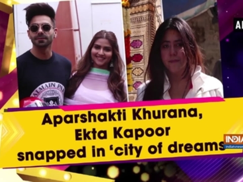 Aparshakti Khurana, Ekta Kapoor snapped in 'city of dreams'