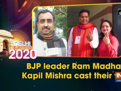 BJP leader Ram Madhav, Kapil Mishra cast their vote