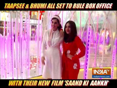 Taapsee Pannu and Bhumi Pednekar promote Saand Ki Aankh