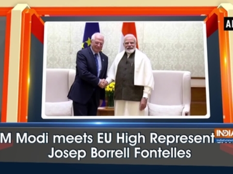 PM Modi meets EU High Representative Josep Borrell Fontelles