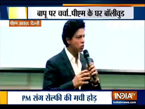 SRK, Aamir Khan join PM Modi to celebrate 150th birth anniversary of Mahatma Gandhi.