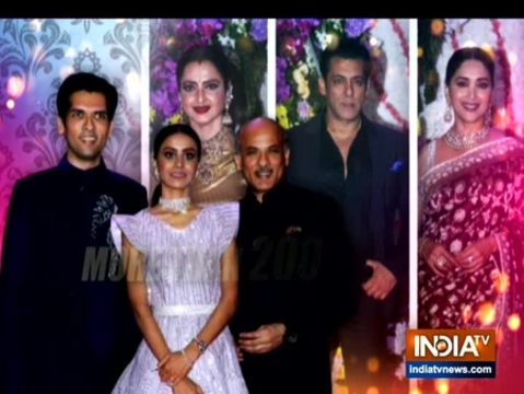 Bollywood celebrities attend filmmaker Sooraj Barjatya’s son’s wedding reception