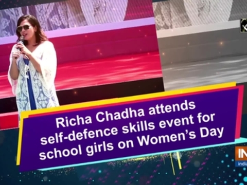 Richa Chadha attends self-defence skills event for school girls on Women's Day