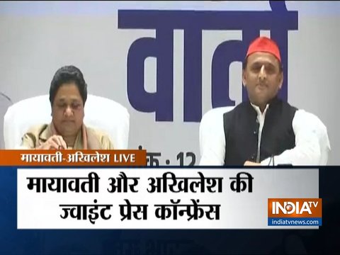 SP-BSP to fight 38 seats each out of 80 Loksabha seats in UP, announces Mayawati