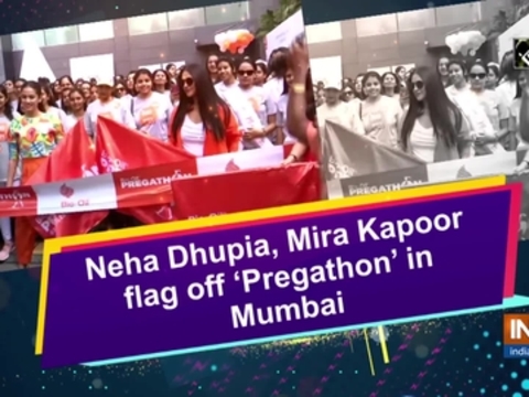 Neha Dhupia, Mira Kapoor flag off 'Pregathon' in Mumbai