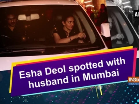 Esha Deol spotted with husband in Mumbai