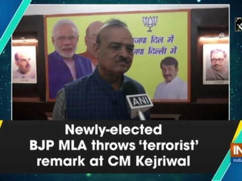 Newly-elected BJP MLA throws 'terrorist' remark at CM Kejriwal