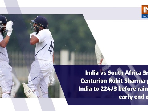 India vs South Africa 3rd Test: Centurion Rohit Sharma powers India to 224/3 before rain forces early end on Day 1