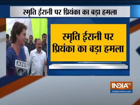 Lok Sabha Election 2019: Priyanka Gandhi hits out at Smriti Irani in Amethi