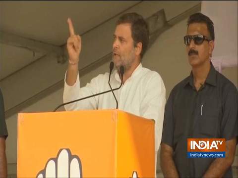 Rahul Gandhi attacks BJP during his rally in Jhahrkhand, says BJP only works for businessmen