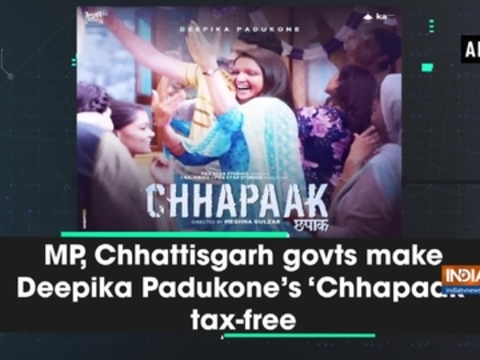 MP, Chhattisgarh govts make Deepika Padukone's 'Chhapaak' tax-free