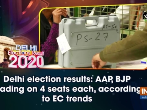 Delhi election results: AAP, BJP leading on 4 seats each, according to EC trends