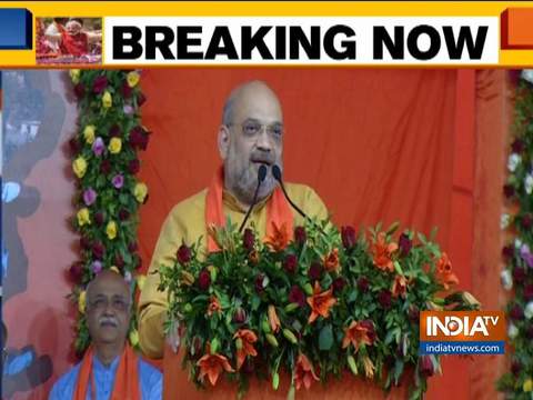 BJP President Amit Shah address public meeting in Ahmedabad