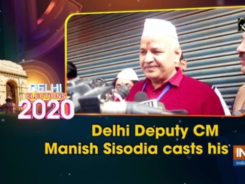 Delhi Deputy CM Manish Sisodia casts his vote