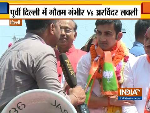 Gautam Gambhir holds roadshow in Delhi, says have joined politics to serve public