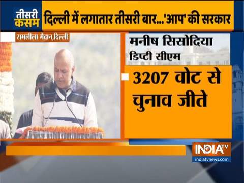 Manish Sisodia takes oath as a Minister in Delhi Govt